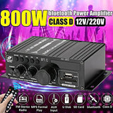 AK35 800W Home Digital Amplifiers 110-240V Bass Audio Power bluetooth Amplifier Hifi FM USB Auto Music Subwoofer Speakers