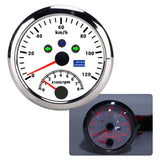 Boat Tachometer Gauge GPS Speedometer IP67 Waterproof High Accuracy Wide Working Voltage Red Backlight for 12V/24V Vehicles