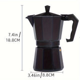 1pc Classic Stovetop Espresso And Coffee Maker, Moka Pot For Italian And Cuban Café Brewing, Greca Coffee Maker