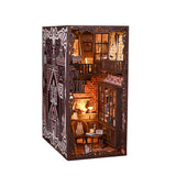 Book Nook Kit, DIY Basement Boohelf Insert Decor Alley, With Lights Puzzle Decorative For Kids/Adults