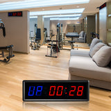 Portable LED Workout Remote Control Fiess Timer Multifunctional Wall Clock for Gym and Outdoor Sport