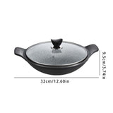 Korean Pot with Glass Lid - Reusable for Bibimbap & Soup, Cookware
