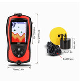 FF1108-1CT Portable Finder 100M/300FT Depth Alarm Wired Fish Detector echo sounder wireless for Fishing
