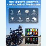 Waterproof 5 Inch Navigator 1000Nit Screen Portable Motorcycle Wireless Carplay with Cameras Dual Bluetooth