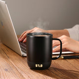 Temperature-control warmer wireless heated coffee cup temperature control smart travel mug with battery