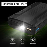 12V 600A Peak Current Car Jump Starter for 2.0L Small Vehicles Emergency Power Bank with Usb Port Phone Charging Led Flashlight