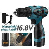 16.8V lithium-ion Battery Cordless screwdriver Electric drill Set hole electrical Screwdriver hand driver Wrench power tools