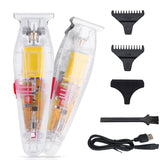RESUXI LH-210 Professional Transparent Style Detail Trimmer with 1200mAh Battery Rechargeable Hair Clipper for Men