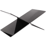 Acrylic Book X-Shaped Display Stand Cookbook Recipe Menu Magazines Storybook Holder for Display,Black L