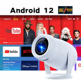 Newest Smart Portable Y400 Projector Android 12.0 With Dual Band Wifi6 BT5.0 Auto Focus 180° Free Outdoor Projection