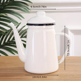 1pc Retro Thickened Enamel Tea Kettle 1.1L Enamel Coffee Kettle Oil Kettle Kettle Enamel Kettle Enamel Kettle Milk Tea Kettle
