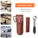 Hand Wrench, Scotch Eye Wood Auger Manual Hole Maker, Gear Multitool for Camping, Bushcraft and Outdoor