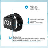 Restaurant Pagers Beeper Wireless Calg System Watch Wrist Clock Receiver Vibration Bell Button For Service Cafe Bar Hookah