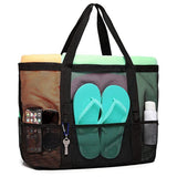 Large Capacity Mesh Beach Tote Bath Food Drink Travel Storage Useful Shoulder Bag 1 PCS