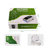 Finger and toe nail cleaning laser treatment device for home use
