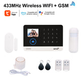 433MHz Wireless WIFI + GSM Auto-dial Alarm Security System LCD Display Door PIR Motion Sensor Phone APP Remote Control