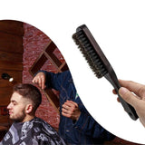 Cleaning Hairdressing Beard Brush Wooden Handle Bristle Anti-Static Clipper Hair Styling Comb Shaving Tools Men