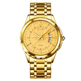 Men's Steel Belt Business Waterproof Calendar Quartz Watch
