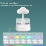 Mushroom Air Humidifier Colorful Night Lights Electric Aroma Diffuser Rain Cloud Smell Distributor Relax Water Drops Sounds