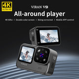 4K/30FPS WiFi Anti-shake V9 Action Camera Go with Remote Control Screen Underwater Waterproof Helmet Camcorder Drive Recorder