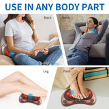 3 Speed Head Massager Car Home Cervical Shiatsu Neck Back Waist Body Electric Multifunctional Massage Pillow Cushion