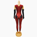 Halloween Evening Party Dress Atmosphere Dressing Black Handprint Design Sense Tight fitting jumpsuit Slim Fit