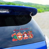 Motorcycles Christmas Decoration Auto Modified Santa Claus Decals Decor Waterproof Novelty Car Stickers For Home