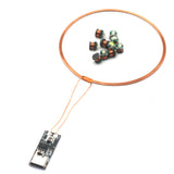0~70mm USB 5V Wireless Power supply Transmitter Coil Charging Module 10pcs Led receiver lamp lighting Light Bandai am Model