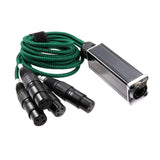 1Pair 4-Channel 3-Pin XLR/DMX To Ethercon RJ45 Ethernet DMX512 Network Signal Extender 1 Male+1 Female