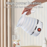 1pc 500ml Travel Electric Kettle Small Stainless Steel Portable Electric Kettle For Boiling Water Travel Tea Kettle Automatic