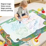 Water Doodle Mat - Kids Reusable ,Drawing Toy, Mess-Free Coloring Writing Board With Animal World Pattern Easy To Use