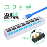 Micro 3.0 4 7 Port Super High Speed Use Power Adapter Hub for Laptop PC Computer(Hab USB Mikro 2.0 / 3.0)USB 集线器