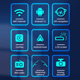 7'' Vehicle Mounted Gps Navigator Multimedia Player Corolla Automotive Central Control for Toyota Wireless Carplay Android