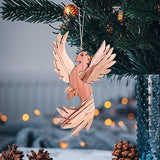 Wood Pendant With Rope Phoenix Silhouette Signs For Christmas Tree Bird Shape Cutouts Pendants
