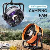 20000mAh Rechargeable Portable Outdoor Camping Fan Air Circulators Wireless Tent Ceig Fans with Hook and Light