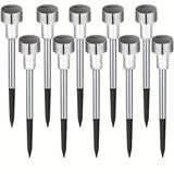 10 packs of garden lights, rural solar LED lighting, outdoor road waterproof lights