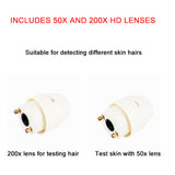NEW 50X/200X HD Digital Microscope Hair Follicle Detector Scalp Diagnostic Machine 5 Inch Rechargeable LCD Skin Analysis Scanner