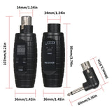 UHF Professional Wired to Wireless Microphone Converter Micphone Transmitter & Receiver 571~598MHz Receiving Transmission