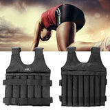 Jacket Weighted Vest 1680D Oxford Cloth 20/50kg Adjustable Fast Drying Wear-resistant For Exercise Training Fiess