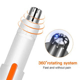 Portable Professional Electric Nose & Ear Rotating USB Charging Hair Eyebrow Trimmer Rechargable Clipper