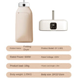Portable Folded Electric Clothes Dryer with Remote Control and Timing - Ideal for Home and Travel