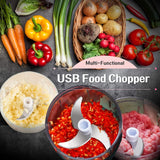 8.45oz/250ml Electric Mini Garlic Chopper, Food Processor, Portable Cordless Garlic Mincer Masher