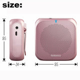 Rolton K400 Voice Amplifier Megaphone Booster 4 Colors Portable Wired Mini Audio Speaker FM Radio MP3 Teacher Training
