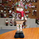 2024 Leg Table Mantel Plush Dolls Gifts For Kids Baby Santa Snowman-Reindeer Christmas Decoration