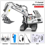 Rc Excavator Children 11 Channels 2.4g 1:20 For Boys Radio Control Dump Truck Bulldozer Electric Car Kids Toys Gift
