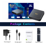 TV98 PRO ATV Android 14 Smart TV Ultra HD 8K Allwinner H313 2GB 16GB Dual Band 5GWiFi BT Voice Remote Control Set Top Box