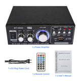 HIFI Bluetooth Audio Amplifier Power amplificador Support Remote Control FM USB SD Treble Bass Home Theater Amplifiers