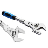 5 In 1 Torque Wrench 10 Inch Adjustable Ratchet Wrench 180 Degree Folding Spanner Household Hand Tool Workshop Maintenance