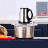 3 Speeds Electric Meat Mincer Grinder Stainless Steel Chopper 5L Food Processor Garlic Mud Maker Blender Large Capacity