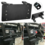 Sell Like Hot Solid Flip-up Winch Roller Fairlead License Plate Holder Bracket Mount Stainless Steel Black For 8 3/4" Mounting
